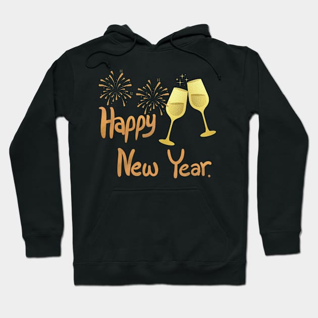 Happy New Year Hoodie by Aldrvnd